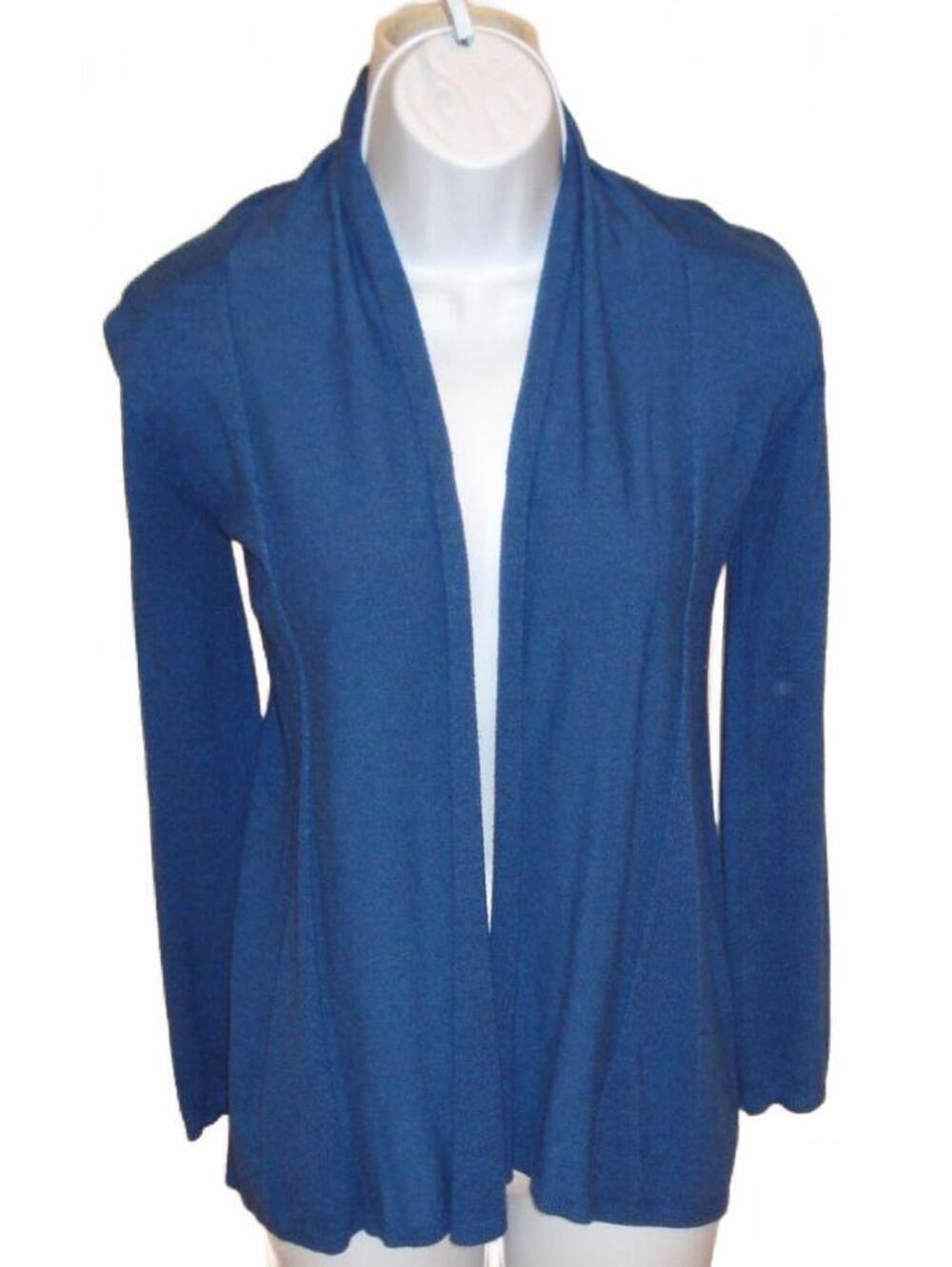 Zara Cerulean blue Lightweight Open Front Knit Cardigan Women's Large